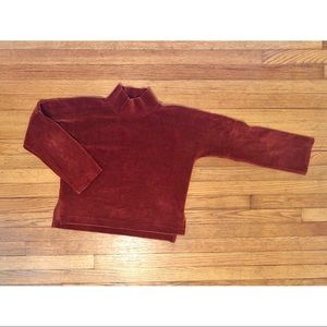 MADEWELL velvet textured mock neck top